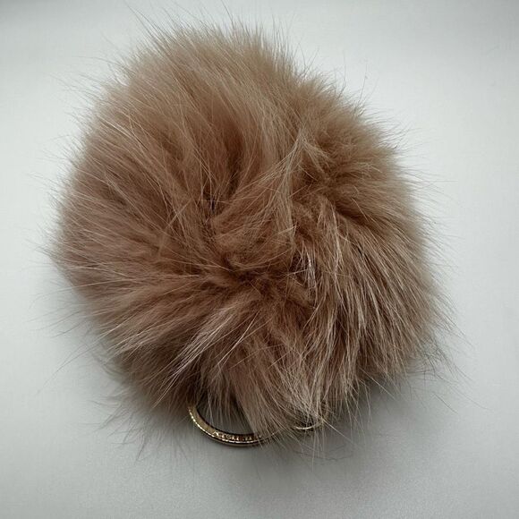 Cute Pom Pom Plush Ball With Rabbit Ear Bag Charm Pendant  Furla‎ Pink Rabbit Fur Pom Pom Key Ring Bag Charm